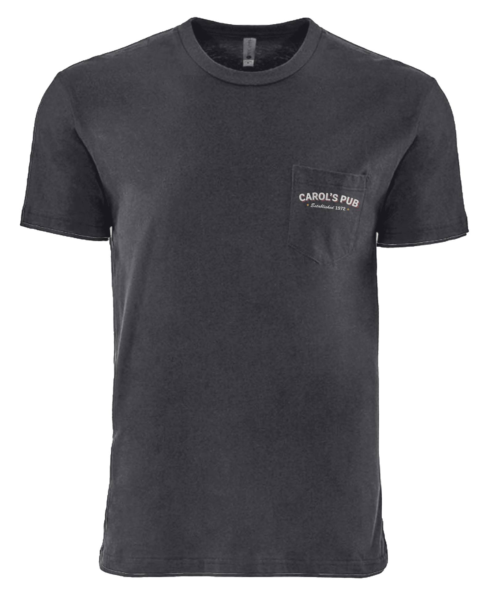 Front of shirt with pocket design from Carol's Pub